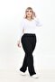 Plus Size High Waist Loose Pants with Elastic Waistband - 3
