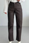 Women's Mom Fit Waxed Pants Brown 7072-78 - 4