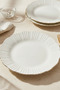 Timeless Elegance 6-Person Porcelain Serving Plate Set Gold Gilding - 3