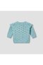 Girls Round Neck Cardigan with Knit Texture - Cotton - Long Sleeves - 2