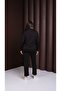 Women's Modal Fabric Pipe Leg Sweatpants Set Zipper Collar - 3