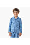 Boys Pyjama Set with Print - Cotton - Long Sleeves - Notch Collar - 2