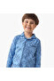 Boys Pyjama Set with Print - Cotton - Long Sleeves - Notch Collar - 5