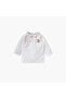 Schiffli Butterfly Applique Top and Solid Pyjama Set - 2