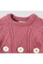 Girls Round Neck Sweater with Floral Embroidery - Long Sleeves - 3
