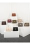 حقيبة Meva للنساء، حقيبة يد وكتف، بمقبض لؤلؤي وحزام سلسلة، بغطاء قفل - 5