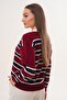Women's Polo Neck Stripe Detailed Knitwear Knitted Sweater 255446 - - 5
