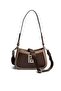 Coffee - Mink Plain Women's Crossbody Bag Sp1132 - 5