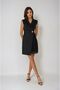 Women's Sleeveless Skirt with Pleats Kruv Double-Breasted a Evening Jacket Dress for Invitation, Wedding, Prom, Graduation - 5