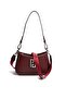 Burgundy - Burgundy Plain Women's Crossbody Bag Sp1132 - 5
