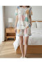 Women's Colorful Crew Neck Shorts Soft Fabric Pajama Set - 2