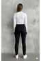 Off-white round neck soft textured molded fabric stretchy Slim Fit bodysuit. - 4