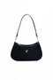 Black - Black Suede Women's Shoulder Bag Sp1251