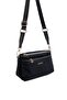 Black - Black Suede Women's Crossbody Bag Sp1184 - 2