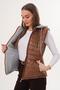 Women's Jersey Hooded Puffer Vest 255316 - - 3