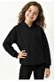 Children's Sweatshirt Collar School Hoodie Thick Fabric School Wear - Black