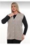 Women's Mother Model Knitted Vest with Pockets and Buttons - 3