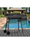 Heavy-Duty Offset Charcoal Smoker Grill with Side Fire Box - 5