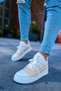 Yg219 Laser Men's Casual Lace-Up Leather Sports Sneaker Shoes Cbt - Beige/White - 4