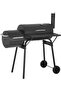 Heavy-Duty Offset Charcoal Smoker Grill with Side Fire Box - 2
