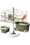 Spin Mop Telescopic Handle, Base, 2 Refills for Floor Cleaning, 360° Spinning Mop Bucket - 2