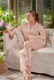 Women's Shirt Collar Buttoned Pajamas Set - 2