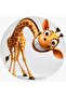 Set of 6 Colorful Giraffe-Themed Coasters – with Protective Box - 4