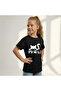 Meow Cat Printed T-Shirt for Girls with Bicycle Collar - 2