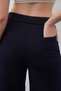Women's Navy Blue High Waist Pocketed Wide Leg Pants Palazzo Pants - 6