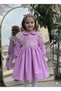 Girl's Peter Pan collar Lace Lilac Koran Course Merasim Dress + Buckle