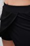 Women's Black Cross-Tie Mini Skirt with Shorts - 4