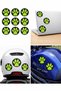 Green Paw Sticker Set – Cat Dog Footprint Decal (Compatible with Laptop, Motorcycle, Helmet) 25X20 cm