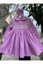Girl's Peter Pan collar Lace Lilac Koran Course Merasim Dress + Buckle - 9