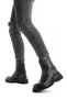 Shoes Genuine Leather with Processing Detail and Zipper Black Skin Casual Stylish Comfortable Women's Boots - 3