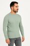 Men's Cycling Round Neck Knitwear Sweater Cotton Thick Ribbed Woven, Regular Fit Long Sleeve