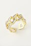 Mixed Luxury Zircon Stone Steel Ring 1 Piece - 4