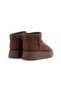 Shoes Faux Fur Inside Detailed Faux Leather Brown Suede Thick Sole Comfortable Stylish Short Women's Boots - 5