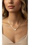 316L Steel Necklace Tarnish-Free Antiallergic Pearlescent Heart-Shaped (2 Years Importer Warranty) - 3