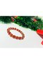 Natural Red Agate Stone Bracelet – Handmade Natural Stone Bracelet with Steel Detail