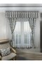 Fon Perde Colored Seashell Patterned 1/3 Tight Pleated Cornice Compatible Modern Suitable for Any Room - 5