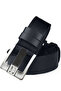 Men's Dark Navy Blue Thick Tongue 4.5 cm Leather Sports Belt 1801312