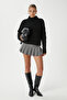 Women's Drew Soft Texture Black Hair Braided Knitwear Sweater 3020 - 7