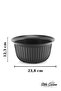 3-Piece Economical Linea Round Bowl Set Anthracite (3 X 3 Liters) - 4