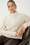 Women's Drew Soft Texture Stone Hair Braided Knitwear Sweater 3020 - 2
