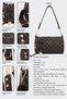 Women's Brown Monogram Leather Lock Charm Detailed Hand Shoulder and Crossbody Bag Alice - 5