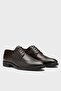 Men's brown genuine leather classic lace-up shoes - dolphin