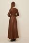 Belted Faux Leather Dress 46062 - 4