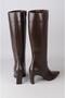 Seç 1717 genuine leather heel women's boots (heel height: 8 cm) coffee - 6