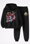 Volleyball Printed 3-Ply Quality Sweatshirt and Trackpants Children's Top-Bottom Set