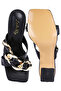 Women Yellow Clear Heel Chain Detail Sandals - 4